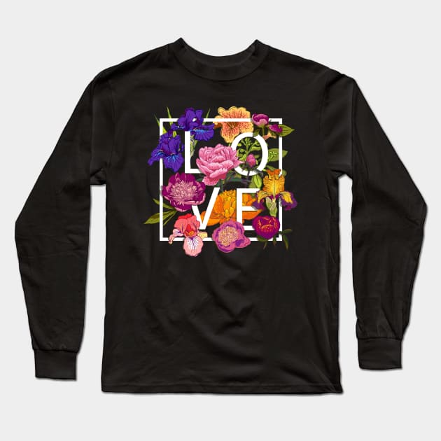 Flowers #01 Long Sleeve T-Shirt by Olga Berlet